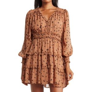 Blu Pepper Long Sleeve Mini Dress NWT Size SMALL